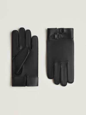 手袋 - メンズ カシミヤニットキャップ＆レザーグローブ | Hermès